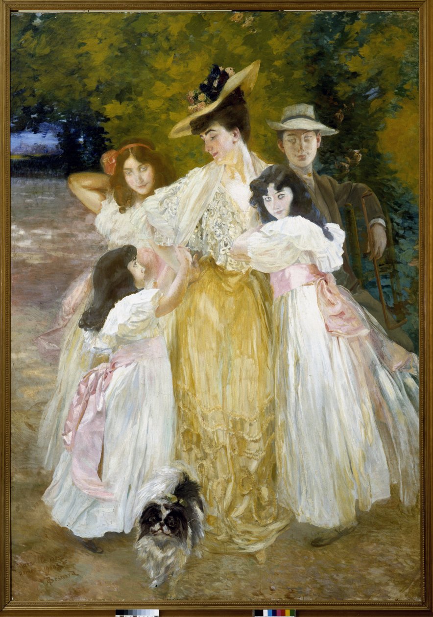 Portrét Madame Mante a jejích dětí od Paul Albert Besnard