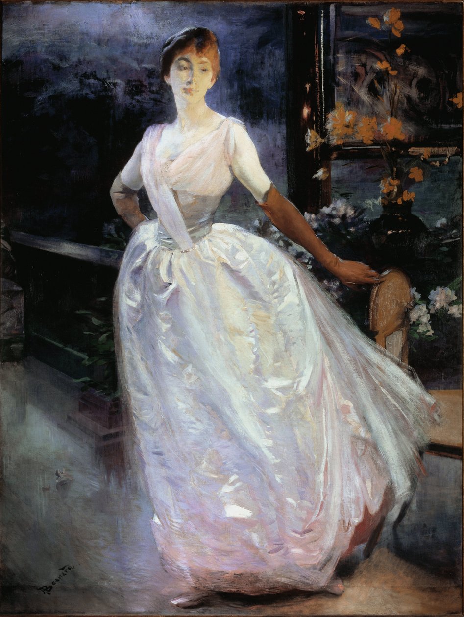 Portrét Madame Roger Jourdain - Olej na plátně od Paul Albert Besnard
