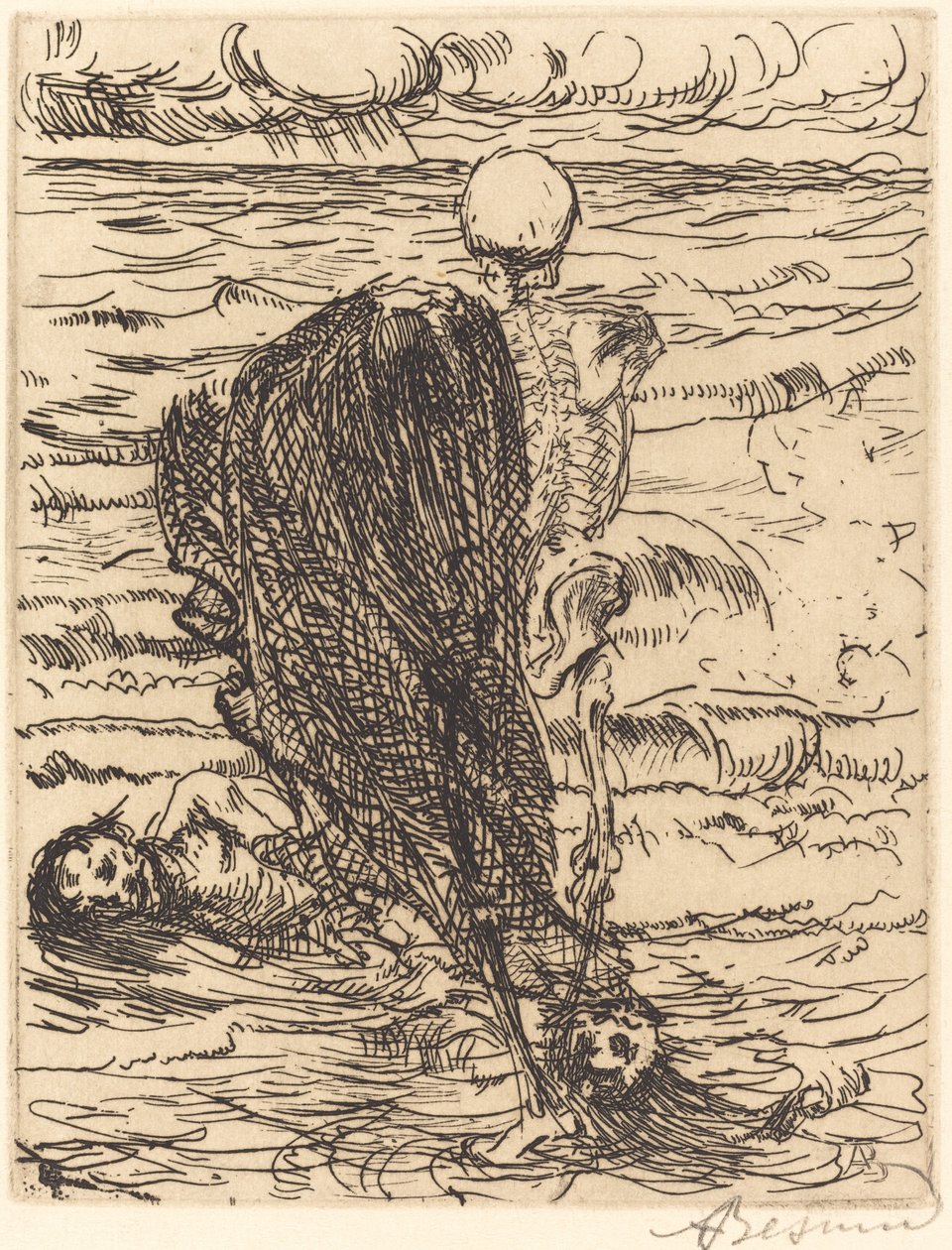 The Haul The dragnet, 1900. od Paul Albert Besnard