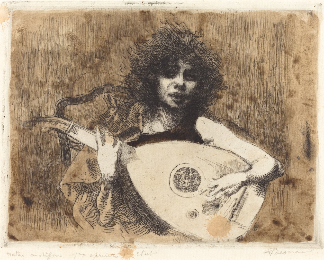 Lute Player, 1922. od Paul Albert Besnard
