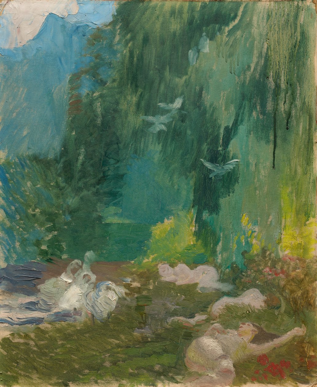 Siesta, asi 1890-1920 (olej na desce) od Paul Albert Besnard