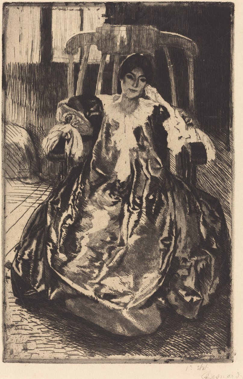 Hedvábné šaty Hedvábné šaty, 1887. od Paul Albert Besnard