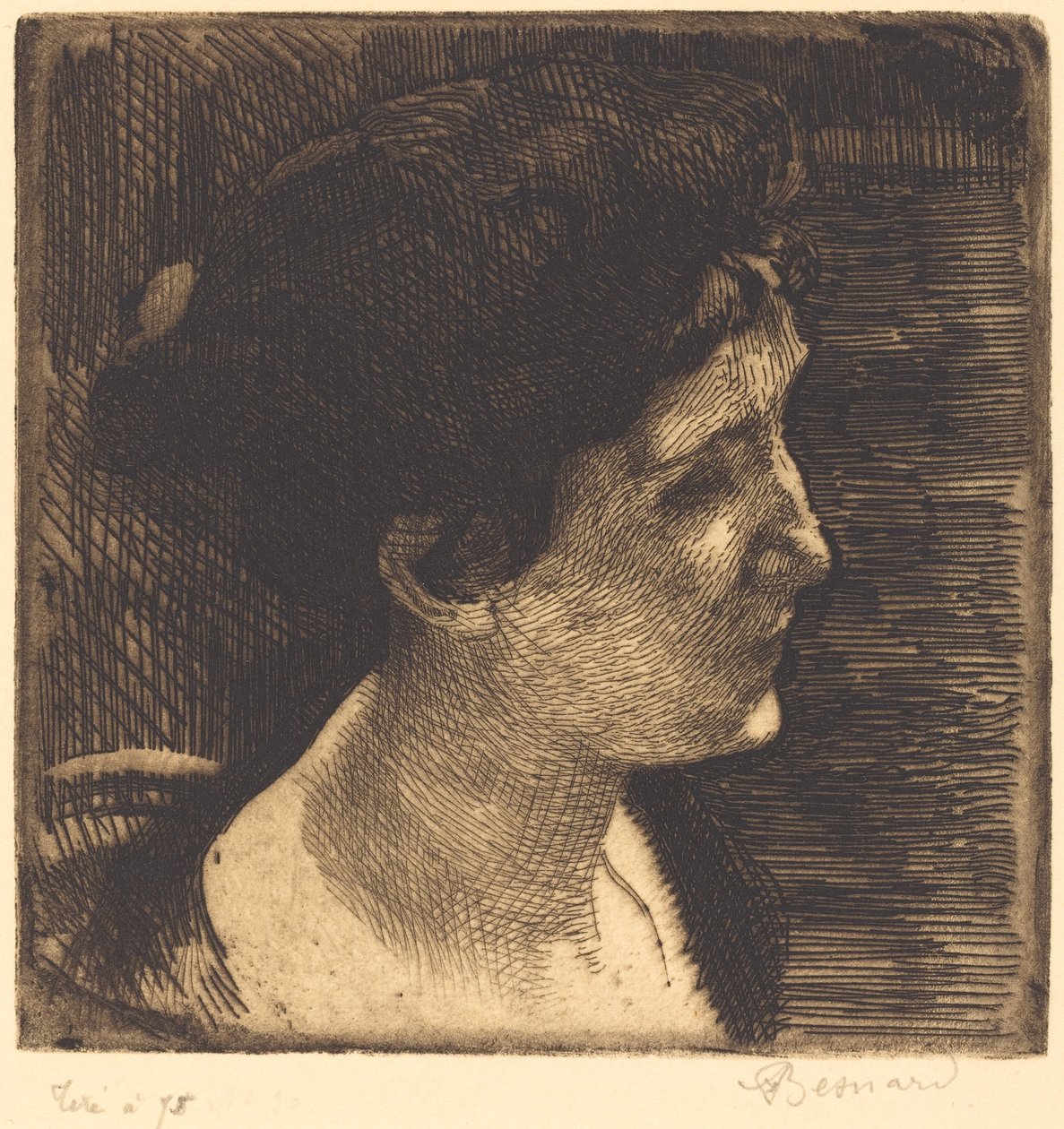 Žena v celém profilu Grand profil de femme, 1892. od Paul Albert Besnard