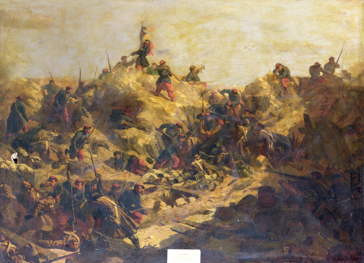 Dobytí strategického kopce během obléhání Sevastopolu a smrt generála Branciona, 7. června 1855 od Paul Alexandre Protais