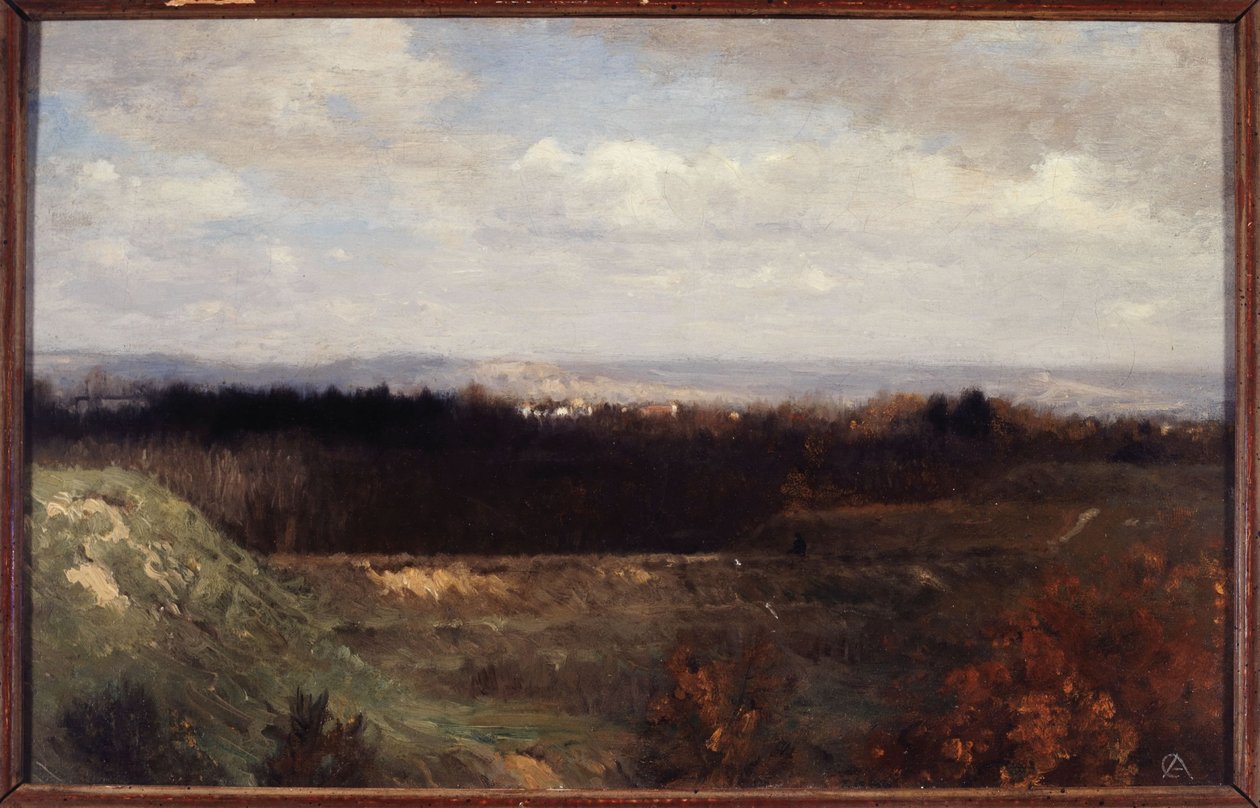 Pohled na Bouloňský prales z bulváru Suchet, asi 1860 (olej na plátně) od Paul Alfred de Curzon