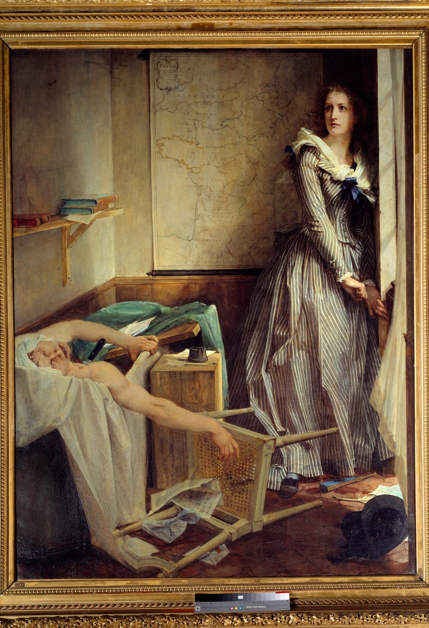 Francouzská revoluce: "" Charlotte Cordayová (1768-1793) v době atentátu na Jean Paul Marat"" Obraz Paula Baudryho (1828-1885) od Paul Baudry
