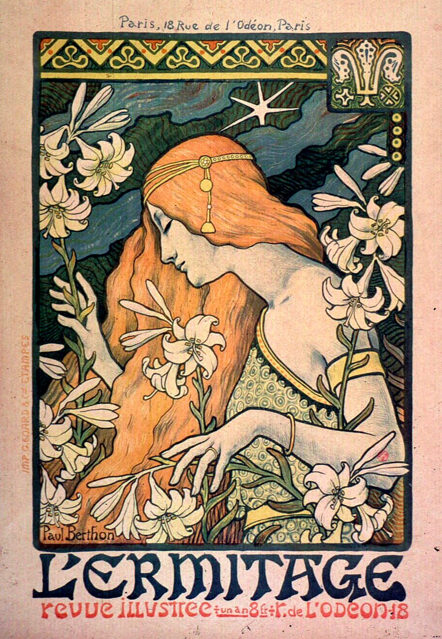 Ermitáž, ilustrovaný časopis, plakát, 1897. od Paul Berthon