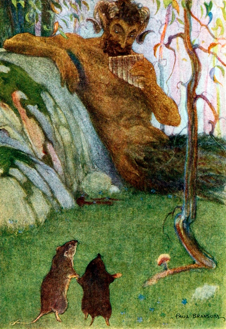 Piper at the Gates of Dawn z Wind in the Willows, hospoda. 1913 barevná litografie, 1913. od Paul Bramson.