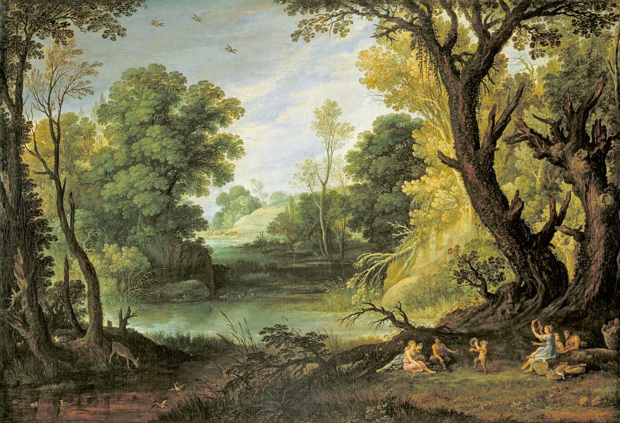 Maisema nymfien ja satyyrien kanssa, 1623 od Paul Bril