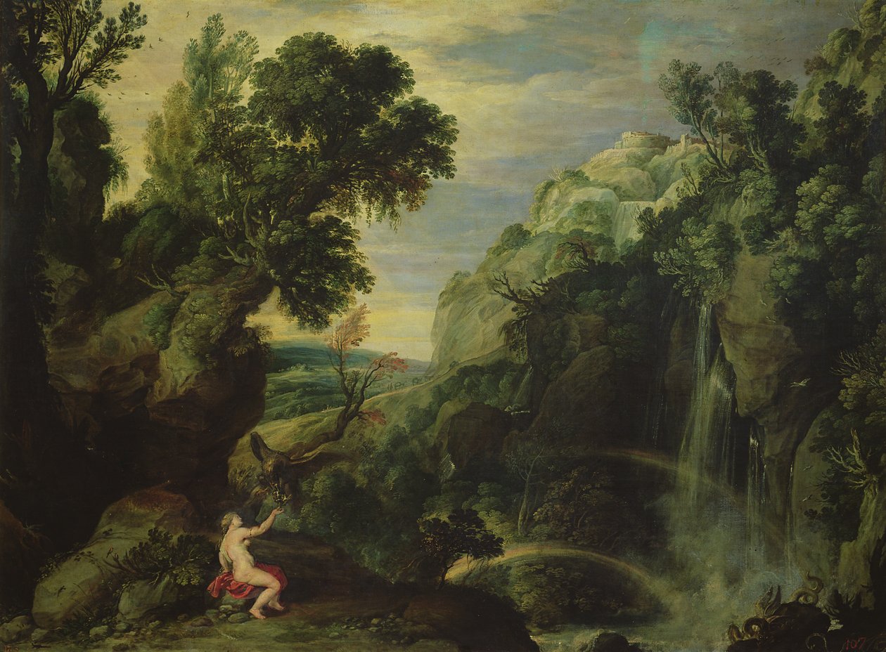 Hebe a orel Jupitera, 1610 od Paul Bril