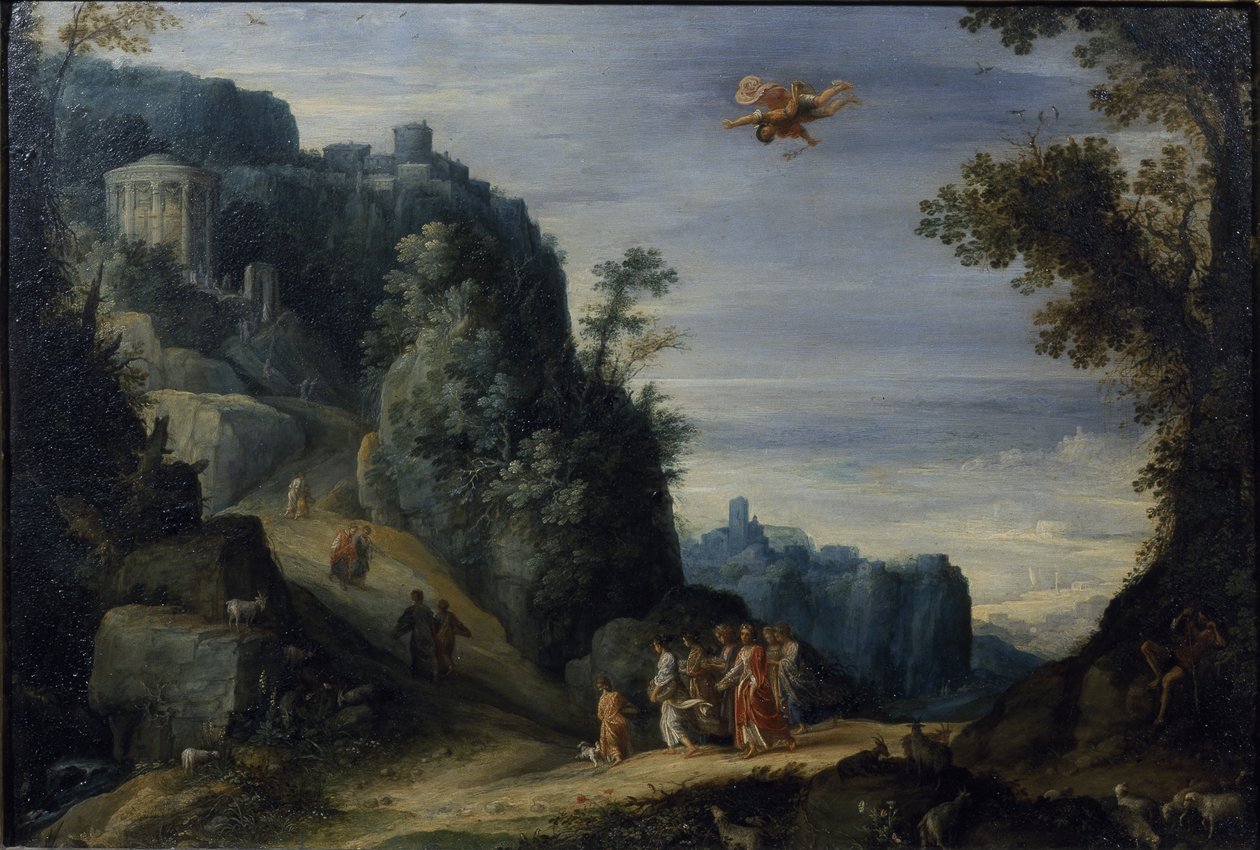 Mercury and Herse, c.1605 (olej na měděném panelu) od Paul Brill or Bril