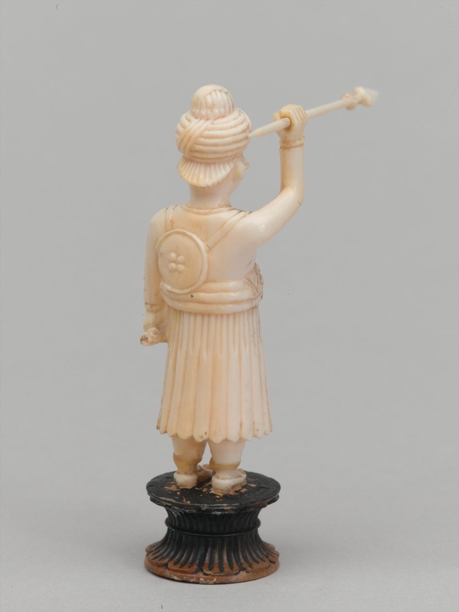 Černý pěšec, šachová figurka, Indie, cca 1820 od Paul Carpentier