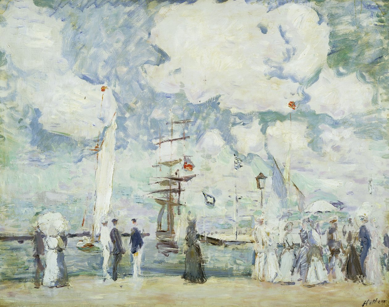 Vstup do přístavu v Deauville; Vstup do Deauville Basin, od Paul Cesar Helleu