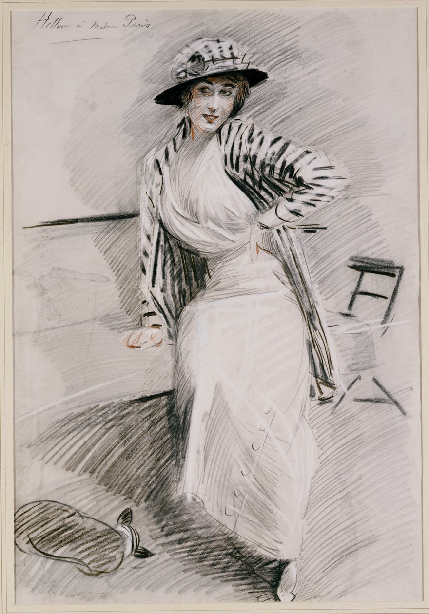 Madame Paris sedí na lavičce od Paul Cesar Helleu