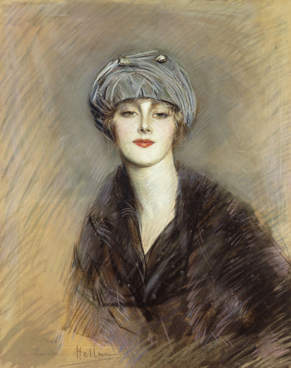 Portrét Lucette, kolem roku 1913 od Paul Cesar Helleu