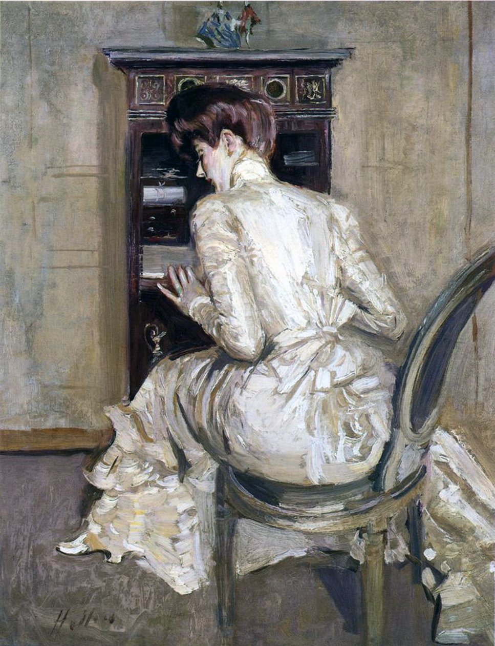 Umělcova žena u svého tajemníka, kolem roku 1900 od Paul Cesar Helleu