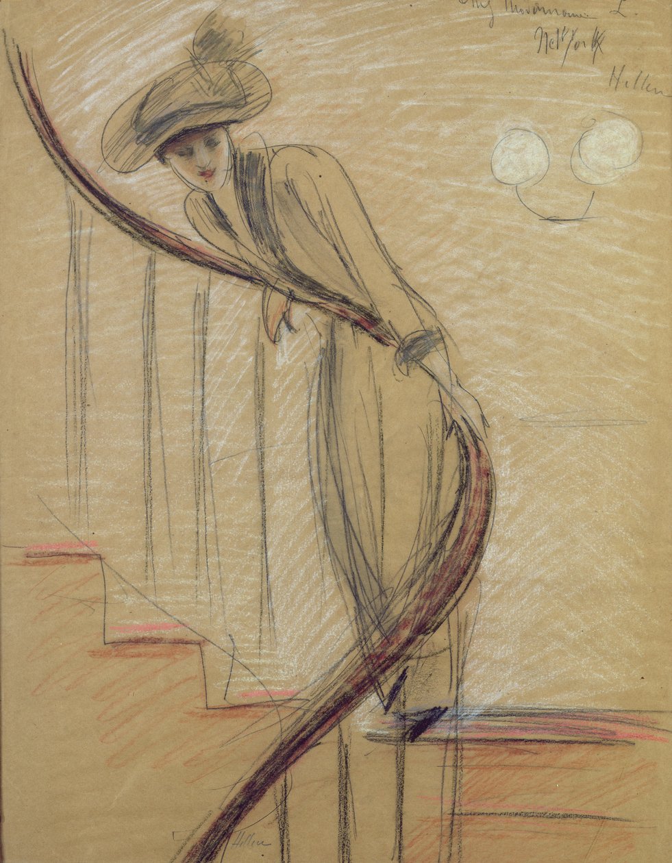Schodiště (pastel na papíře) od Paul Cesar Helleu