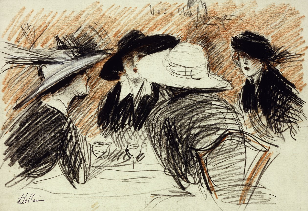 Vos Chapeux: Dámy v Ritz, New York, 1913 od Paul Cesar Helleu