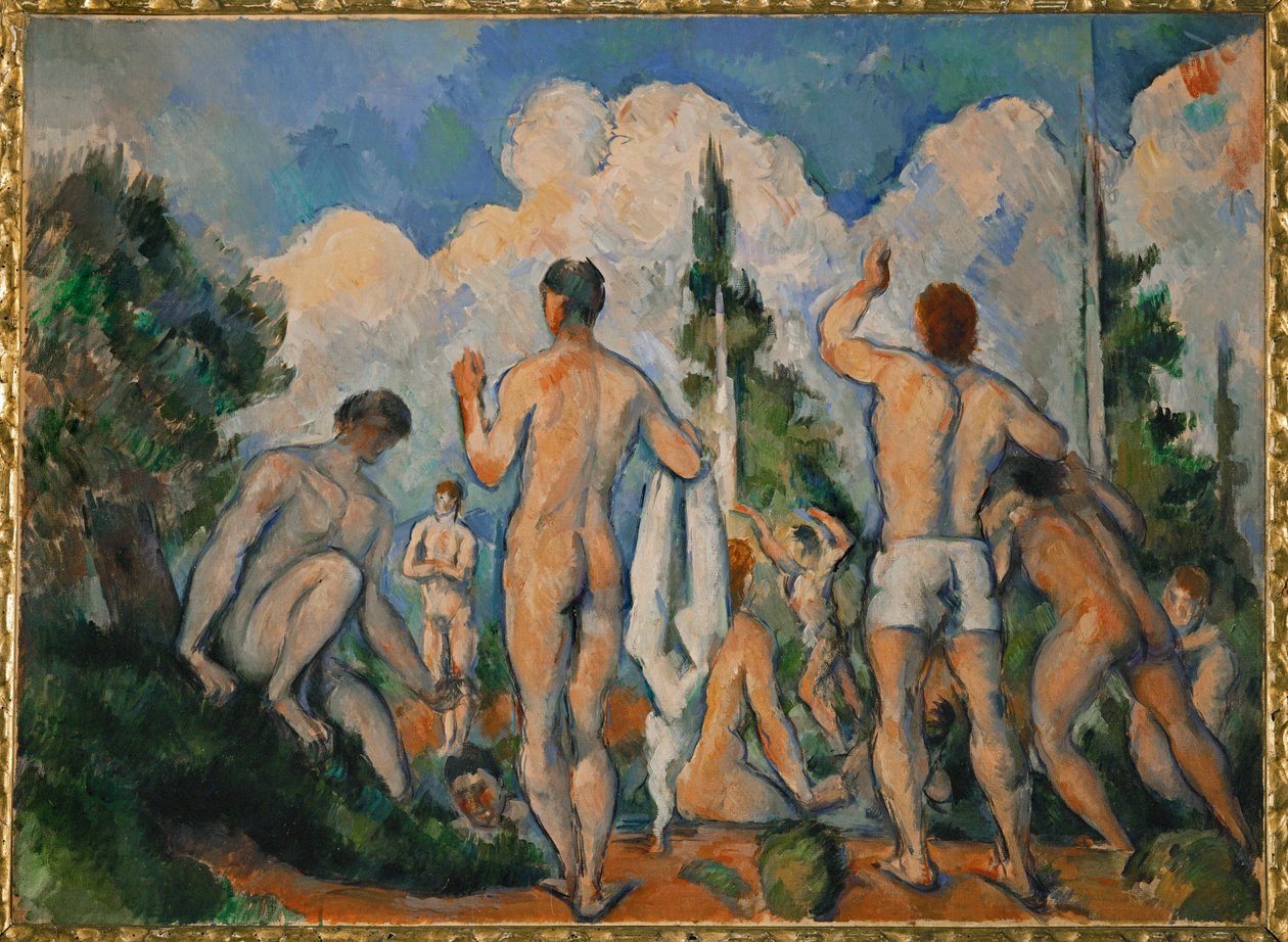 Koupající se (olej na plátně) od Paul Cezanne