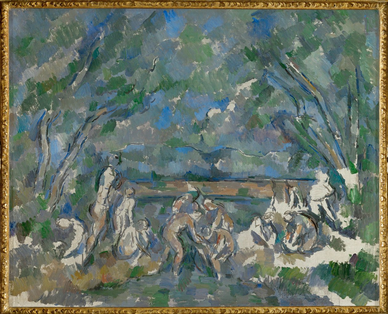 Koupající se (olej na plátně) od Paul Cezanne