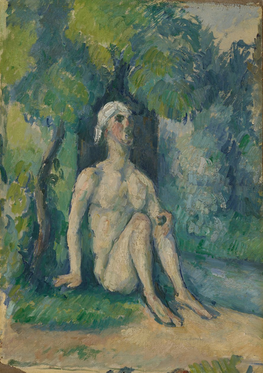 Koupající se sedící u vody od Paul Cezanne