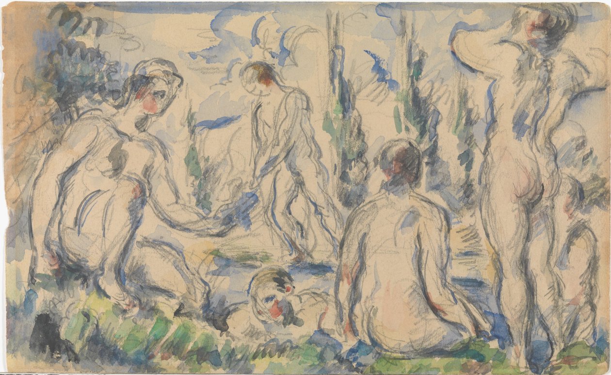 Koupající se (avers); Krajina (revers) od Paul Cézanne