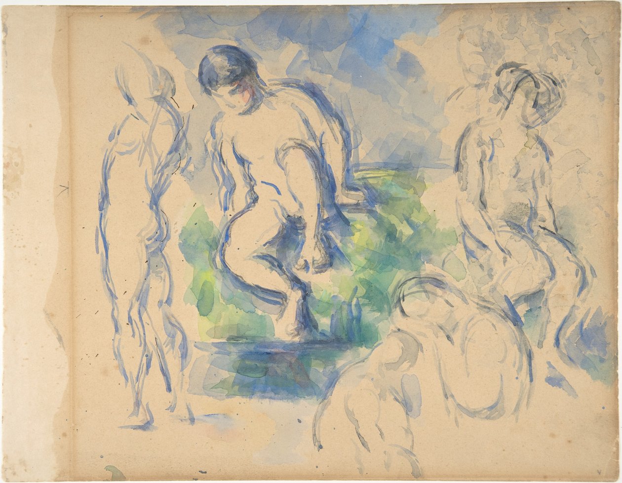 Badende (recto); Stillleben (verso) od Paul Cézanne
