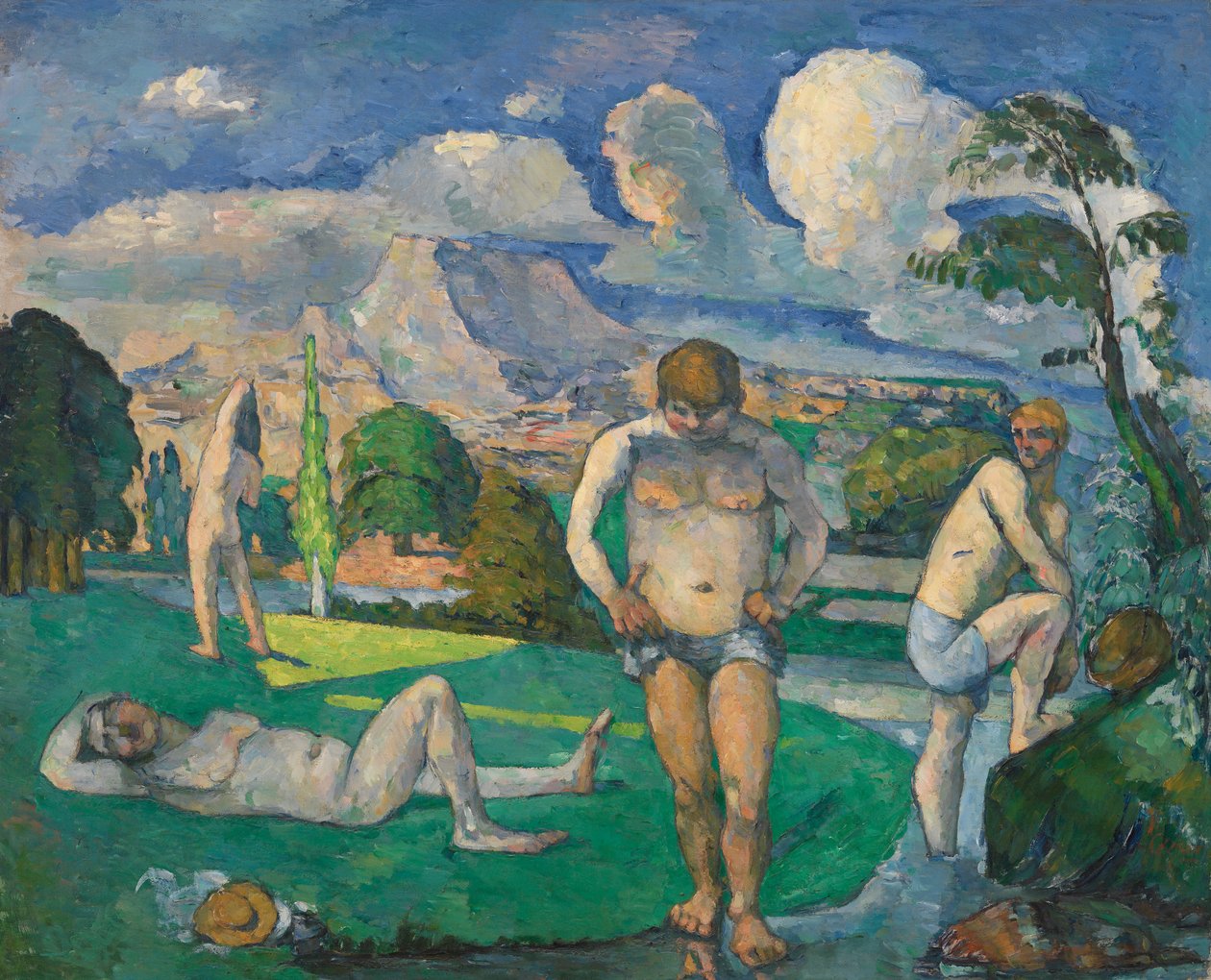 Koupající se v klidu od Paul Cézanne