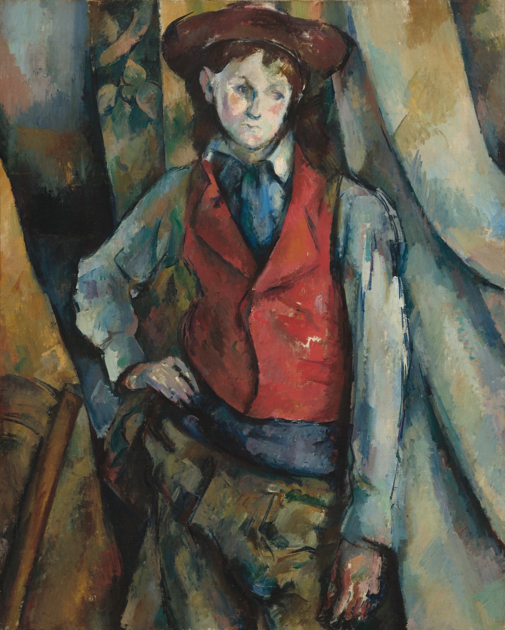 Chlapec v červené vestě od Paul Cézanne