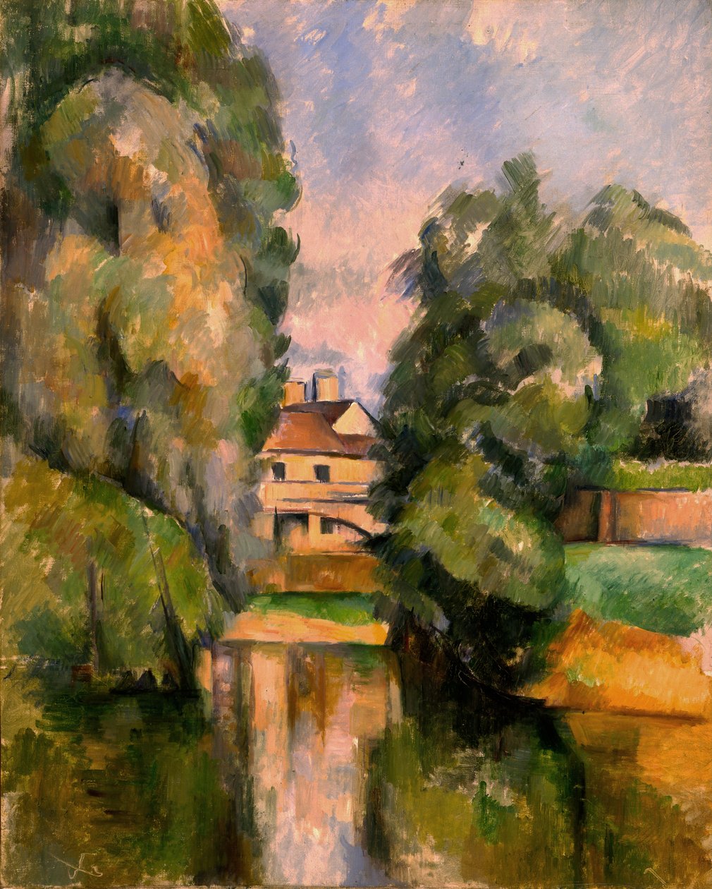 Venkovský dům u řeky od Paul Cézanne