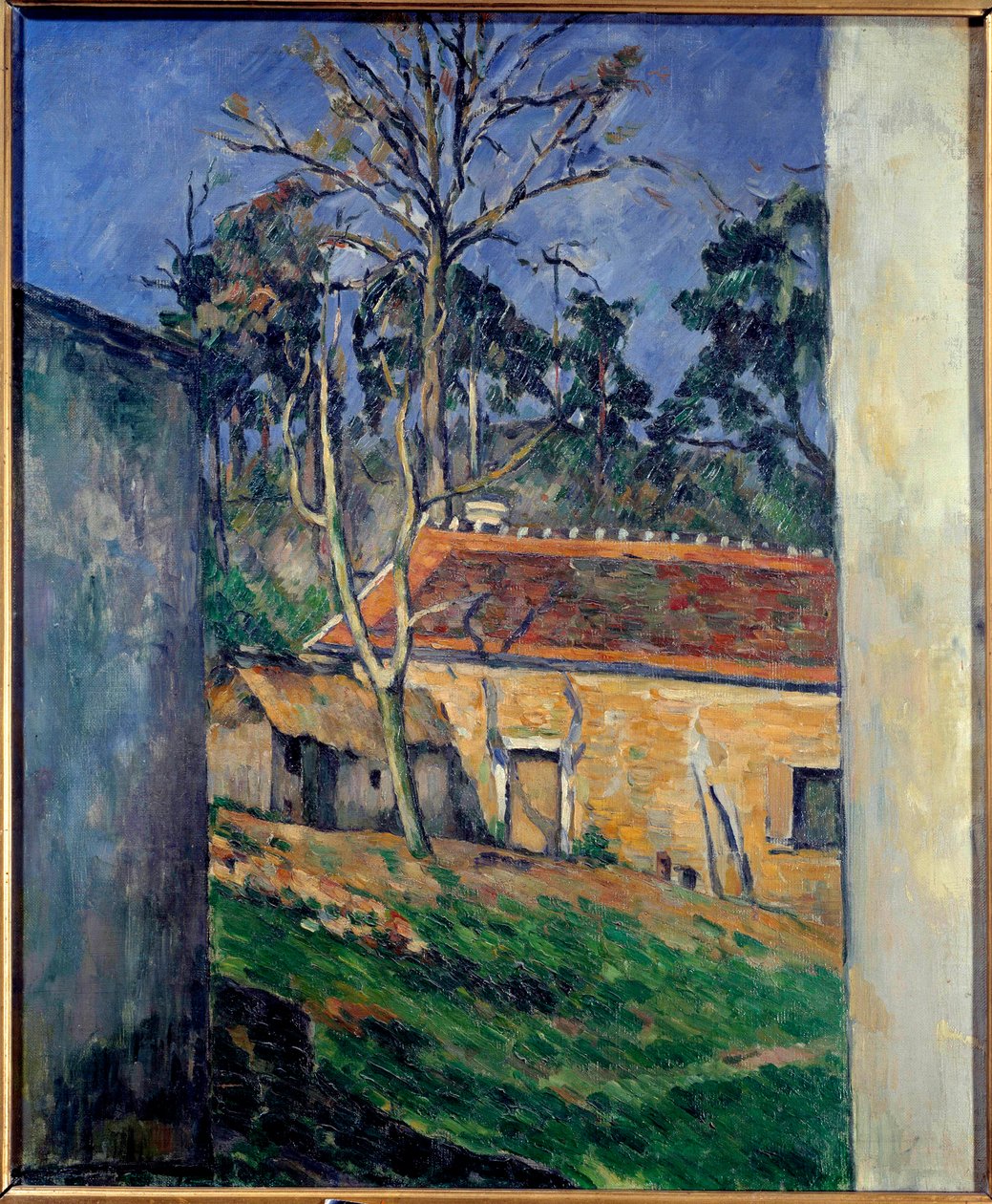 Farmyard at Auvers Malba Paula Cezanna (1839-1906) 1879 Ne. 0,65x0,54 m Paříž, muzeum Orsay od Paul Cézanne