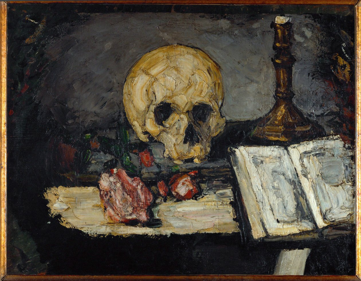 Jeřáb a svícen (olej na plátně) od Paul Cezanne