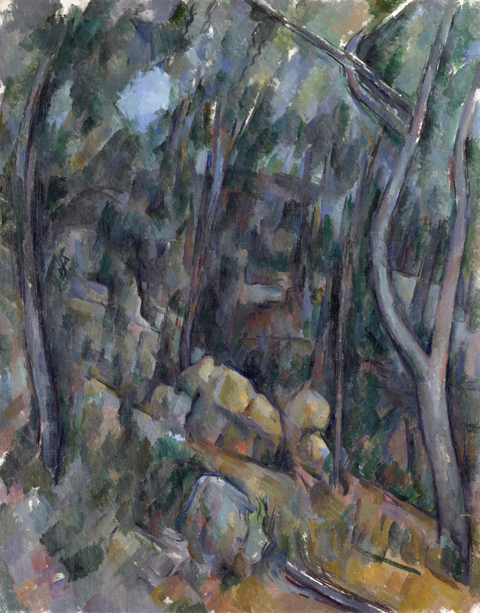 In the Grounds of Chateau Noir - Cezanne, Paul (1839-1906) The Grounds of the Chateau Noir Olej na plátně um 1900-1904 Národní galerie, Londýn 90,7x71,4 od Paul Cézanne
