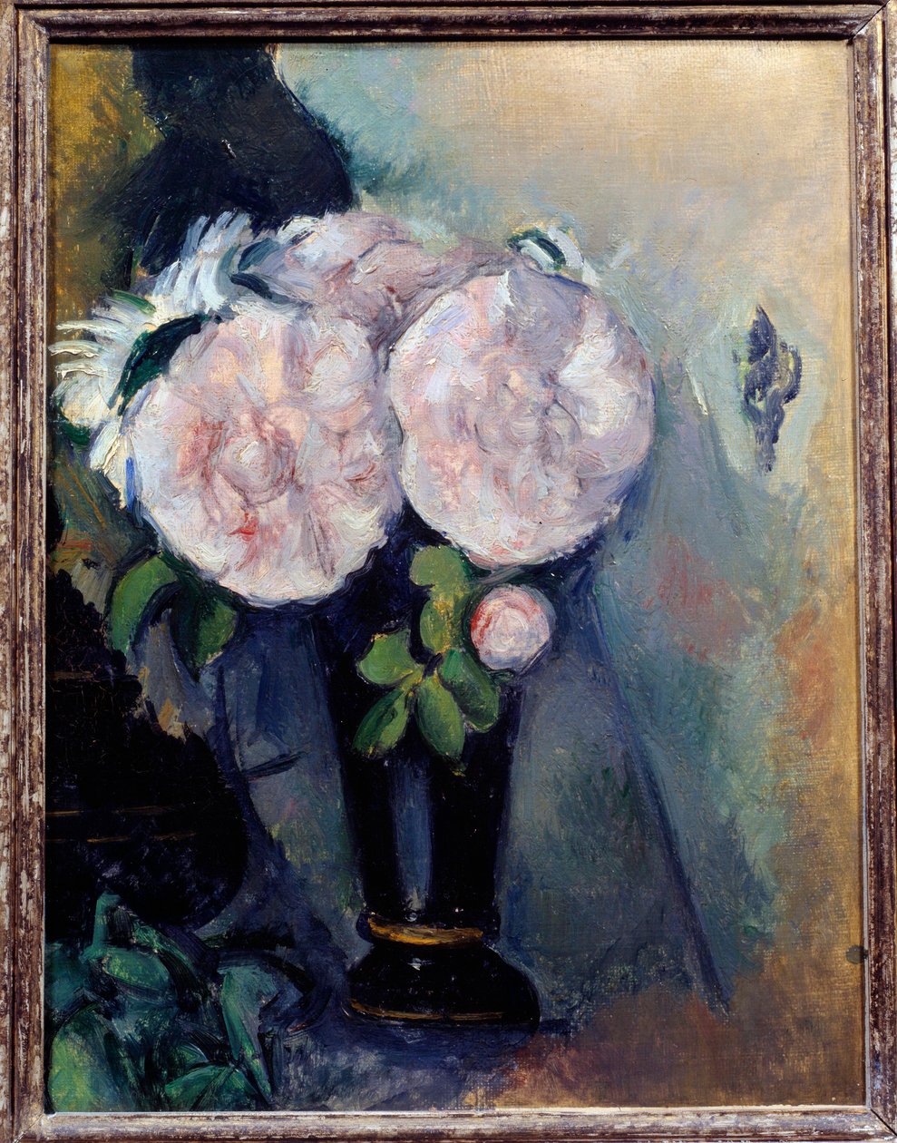 Květiny v modré váze Obraz od Paula Cezanna (1839-1906) Slunce z 19. století. 0,3x0,23 m Paříž, Musee de l
