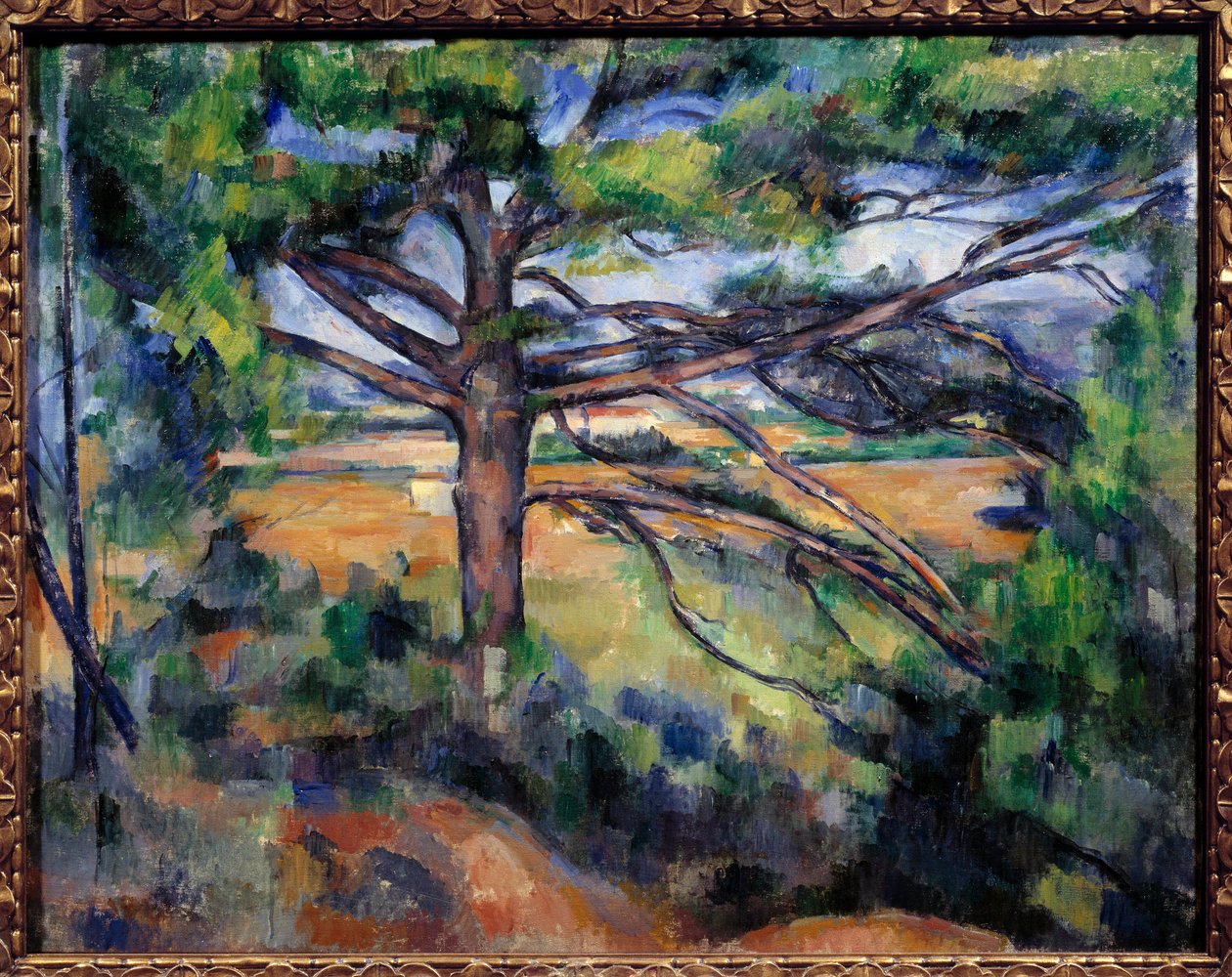 Velká borovice poblíž Aix Painting od Paula Cezanna (1839-1906) 1890 Sun. 0,73x0,92 m Petrohrad, Ermitáž Muzeum - Velká borovice poblíž Aix - Malba Paula Cezanna (1839-1906), olej na plátně (73 x 92 cm) od Paul Cézanne