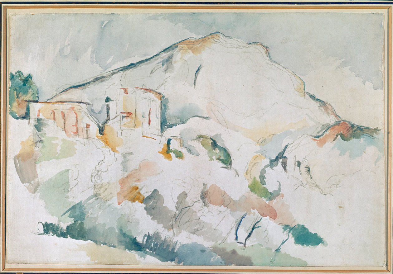 Mont Sainte-Victoire (akvarel) od Paul Cezanne