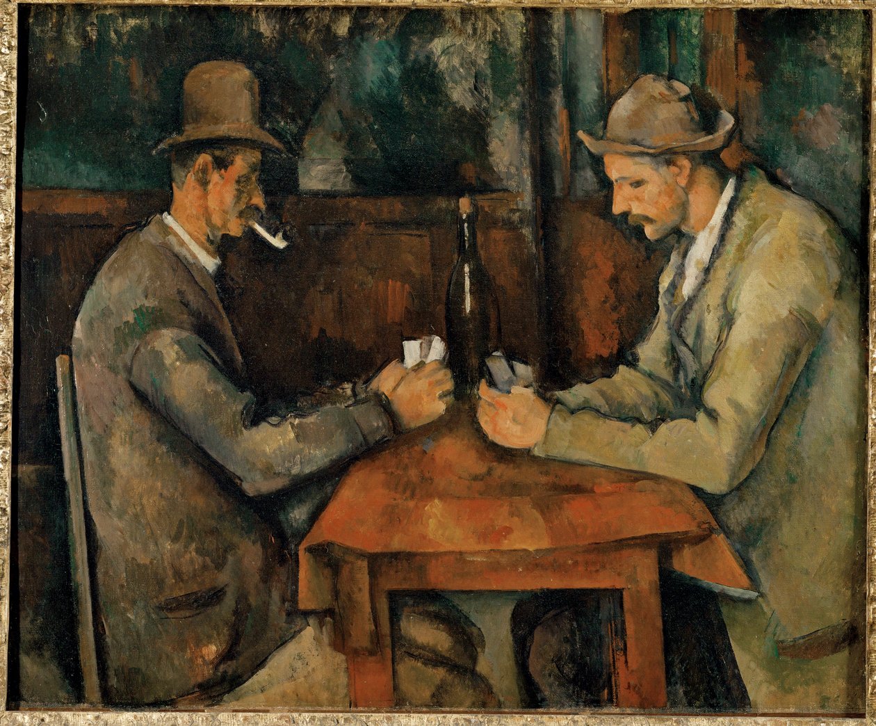 Hráči karet ... (olej na plátně) od Paul Cézanne