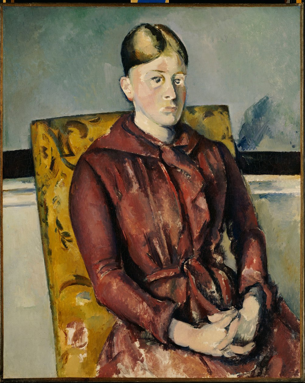 Madame Cezanne se žlutým křeslem od Paul Cézanne