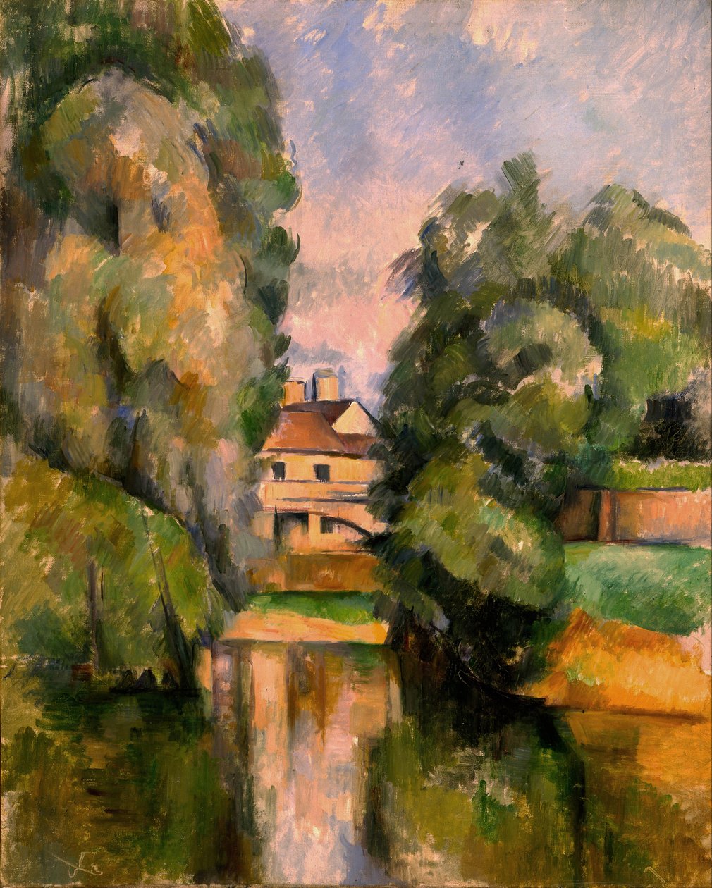 Maison pres du fleuve - Dům u řeky, od Cezanne, Paul (1839-1906). Olej na plátně, c. 1890. Rozměr : 81x65 cm. Izraelské muzeum, Jeruzalém od Paul Cézanne