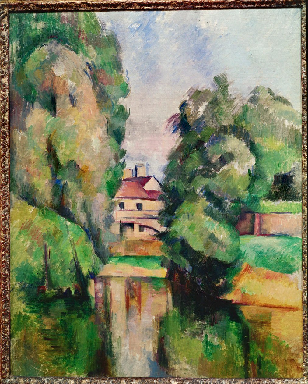 Mlýn na řece (olej na plátně) od Paul Cézanne