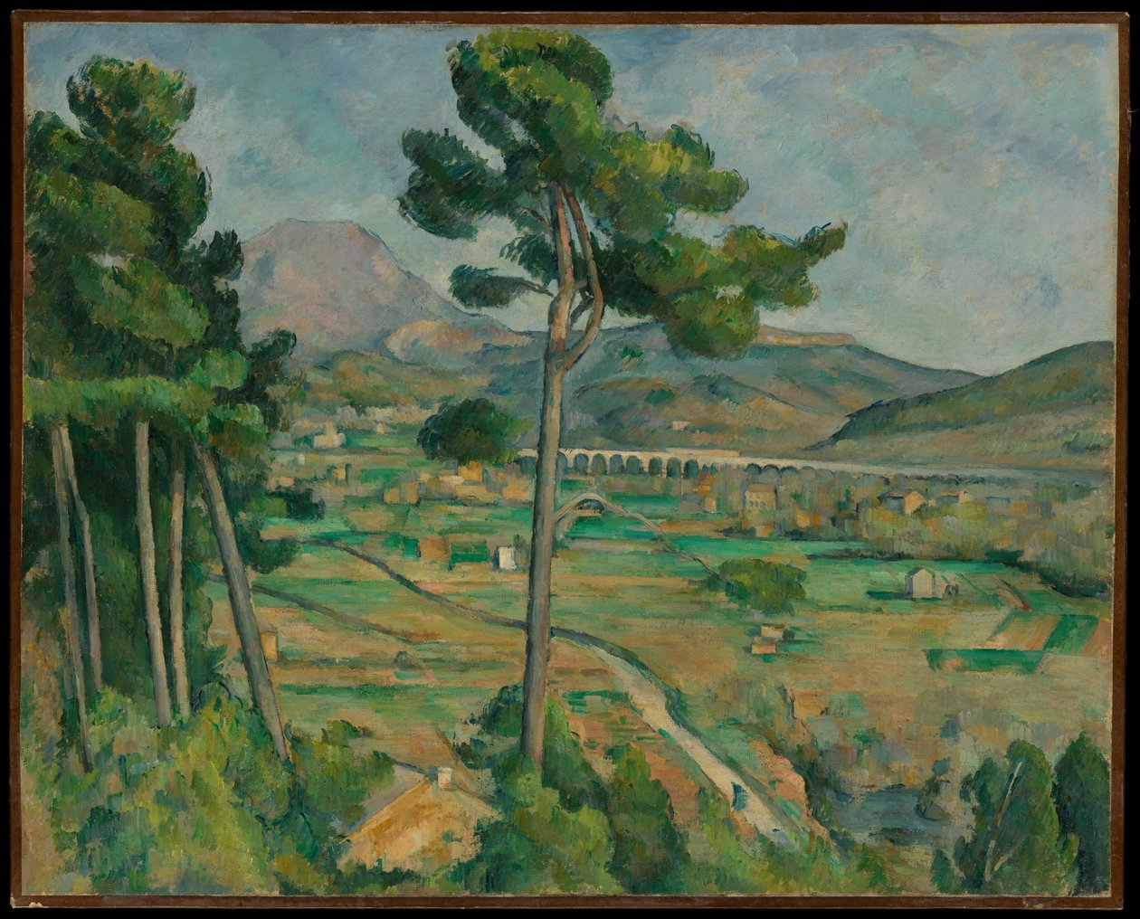 Hora Sainte-Victoire a viadukt v údolí řeky Arc od Paul Cézanne
