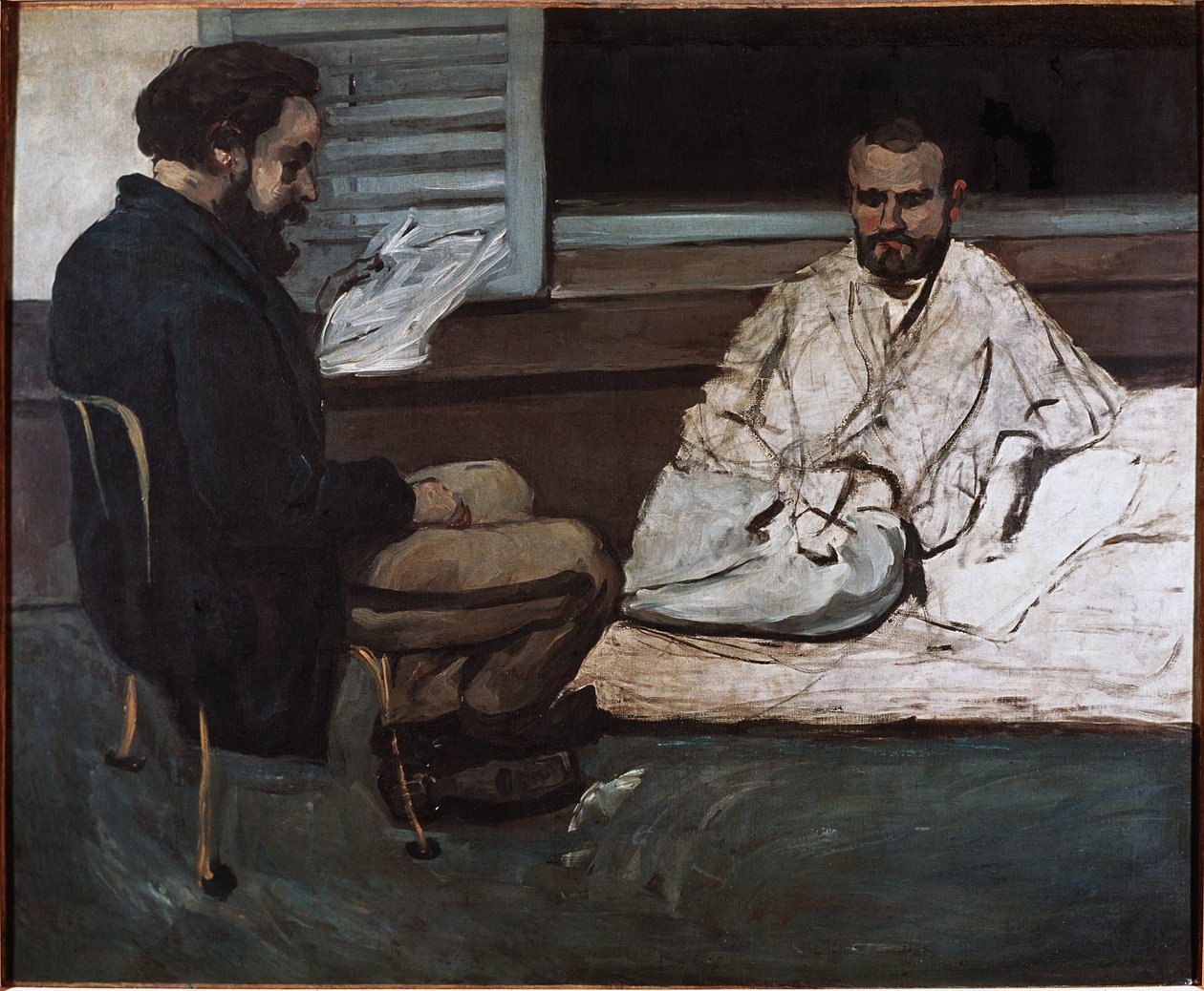 Paul Alexis čte rukopis Emile Zola (olej na plátně od Paul Cézanne