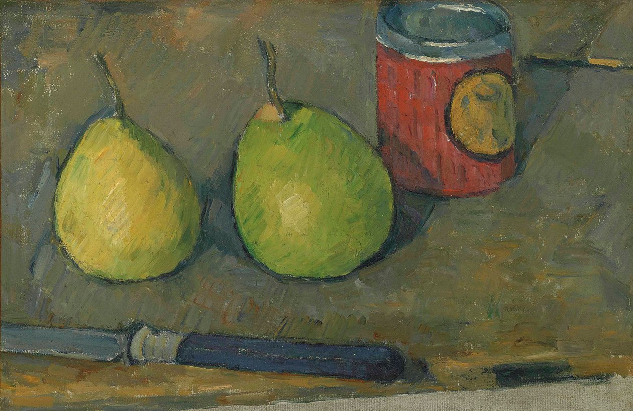 Hrušky a nůž od Paul Cézanne
