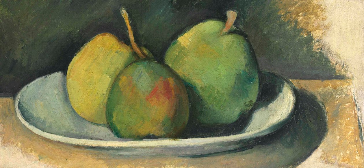 Hrušky na bílém talíři (olej na plátně) od Paul Cézanne