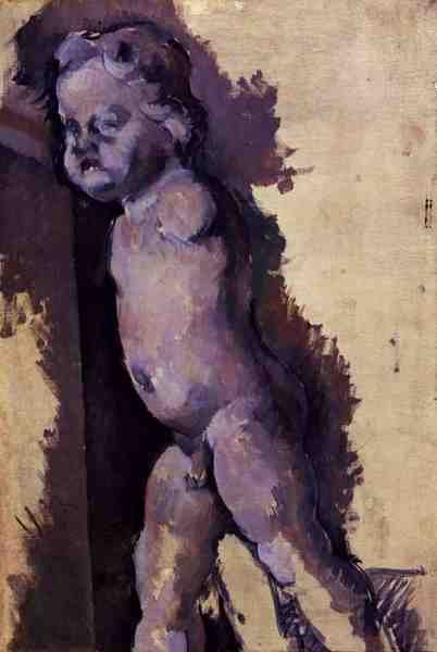 Sádrový odlitek Putto, cca 1894-95 (olej na plátně) od Paul Cézanne