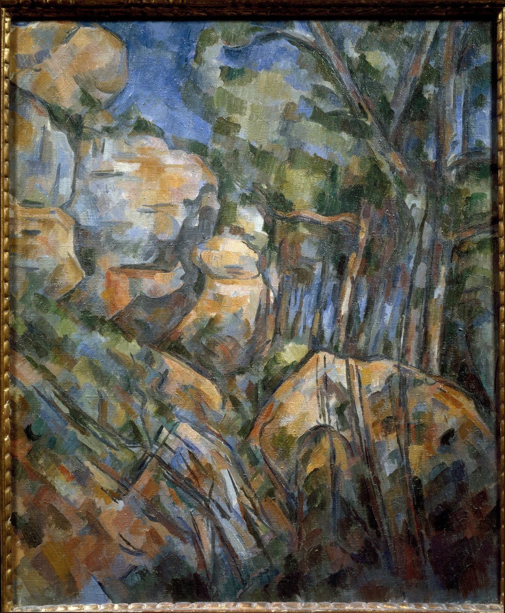 Skály poblíž jeskyní nad Chateau Noir (olej na plátně, cca 1904) od Paul Cézanne