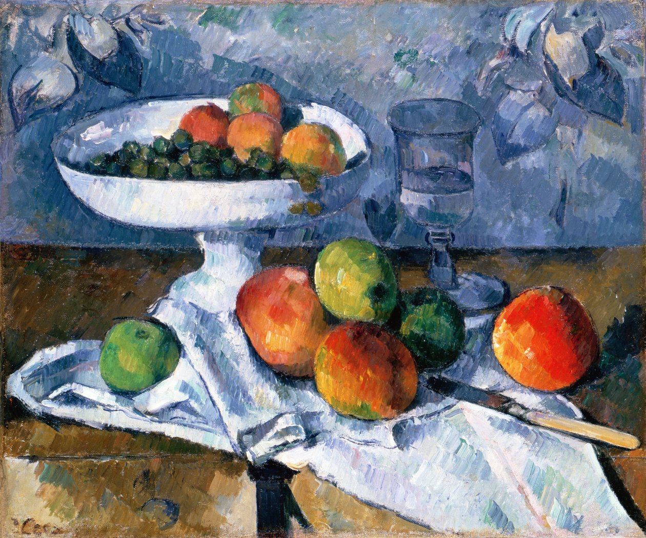 Zátiší s ovocným pokrmem od Paul Cézanne