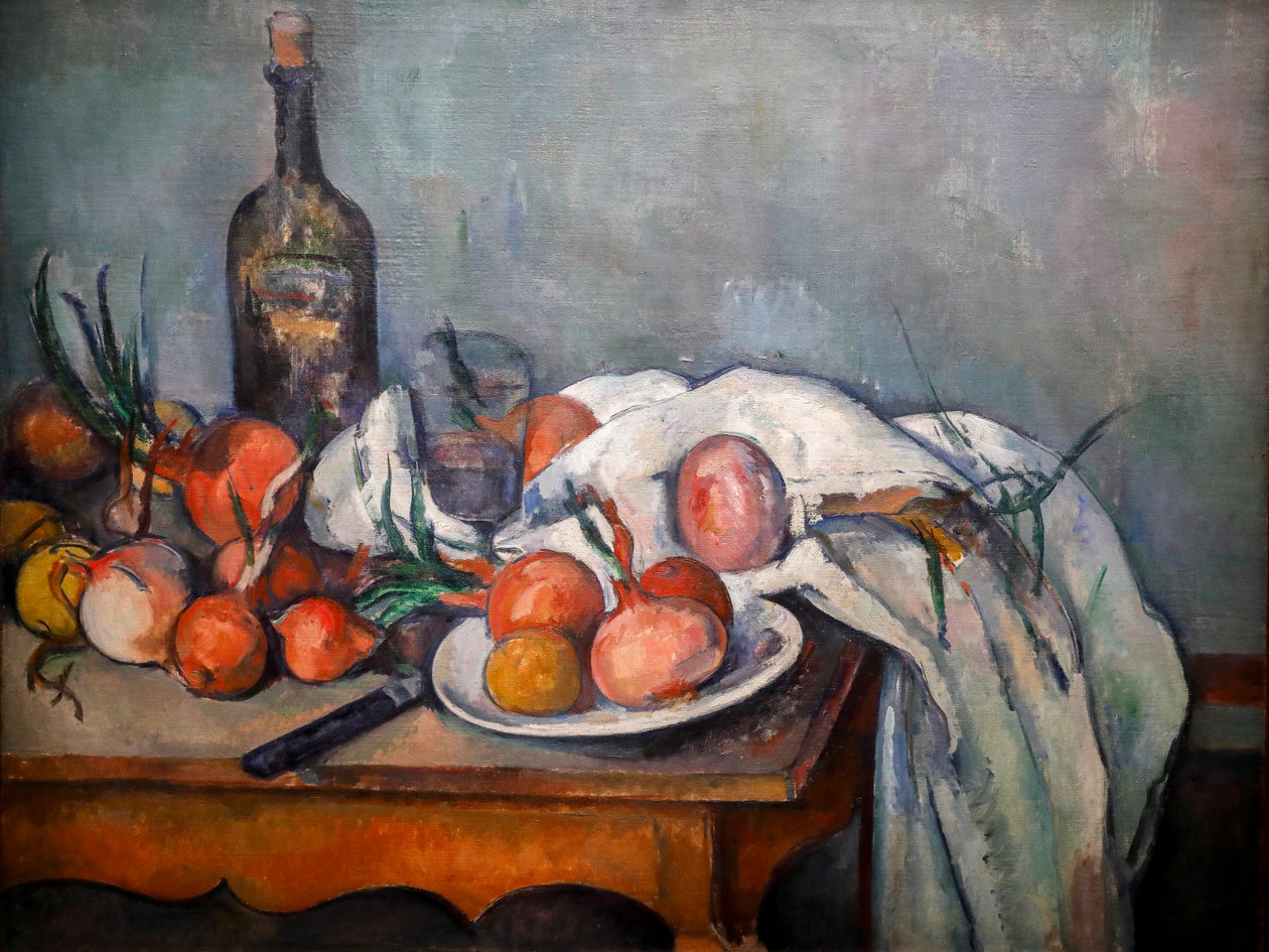 Zátiší s cibulí 1896-1898 (olej na plátně) od Paul Cézanne