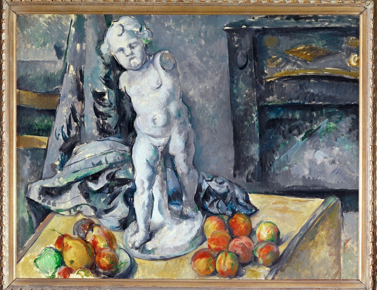 Zátiší se soškou (olej na plátně) od Paul Cezanne