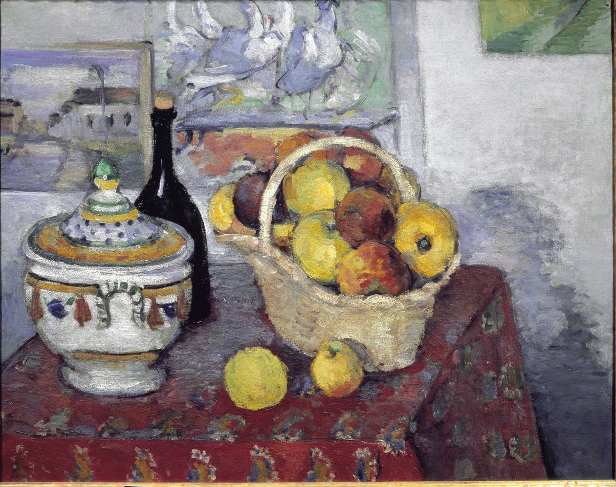 Zátiší s mísou na polévku - olej na plátně od Paul Cézanne
